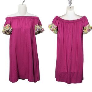 BUCKLEY Tala Off Shoulder Confetti Fringe Dress XS